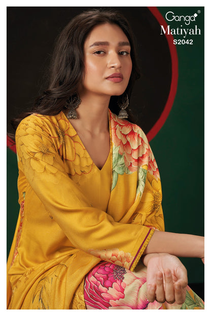 S2042-Abcd Matiyah Ganga Pashmina Suits