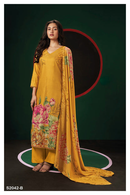 S2042-Abcd Matiyah Ganga Pashmina Suits