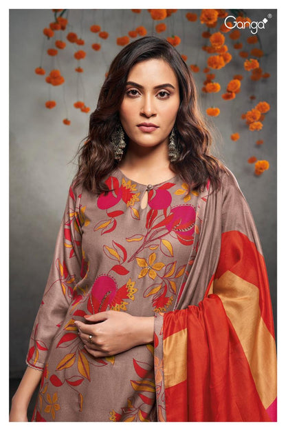 S2057-Abcd Sakura Ganga Pashmina Suits