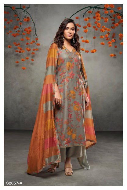 S2057-Abcd Sakura Ganga Pashmina Suits