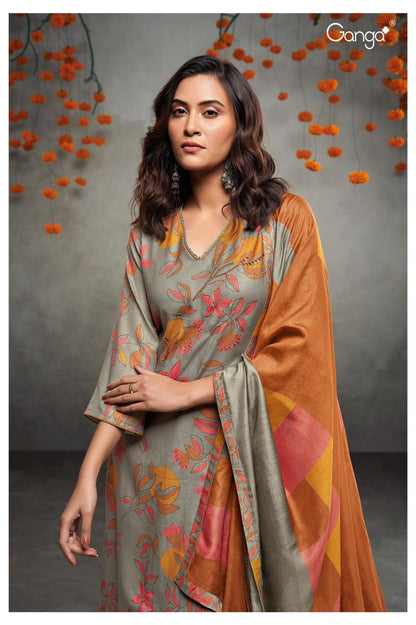 S2057-Abcd Sakura Ganga Pashmina Suits