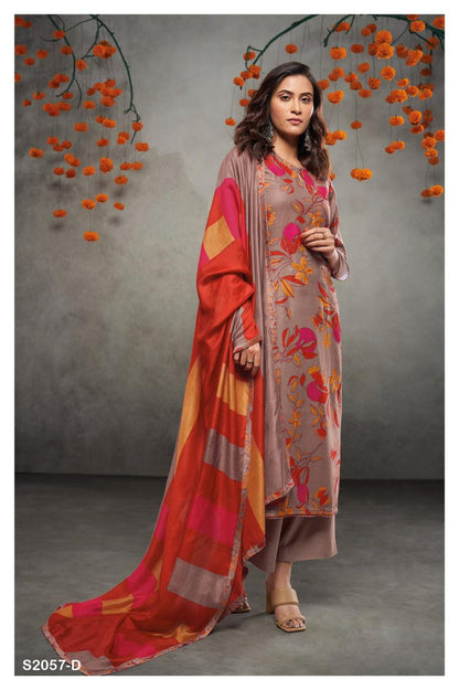 S2057-Abcd Sakura Ganga Pashmina Suits