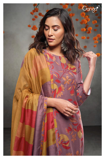 S2057-Abcd Sakura Ganga Pashmina Suits
