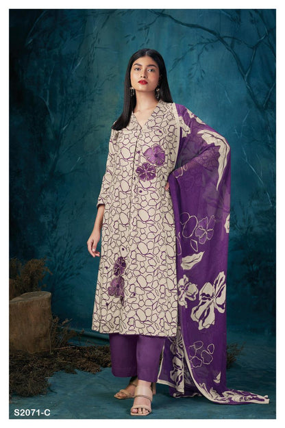 S2071-Abcd Quinn Ganga Pashmina Suits