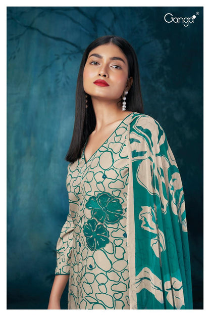 S2071-Abcd Quinn Ganga Pashmina Suits