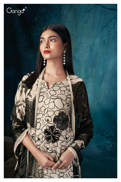 S2071-Abcd Quinn Ganga Pashmina Suits