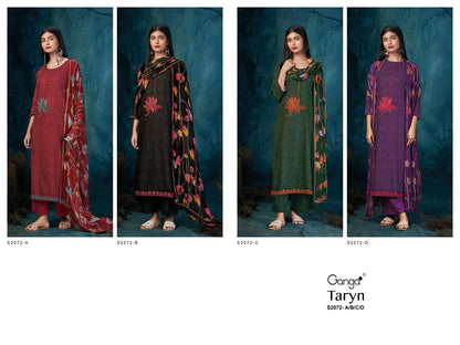 S2072-Abcd Taryn Ganga Pashmina Suits