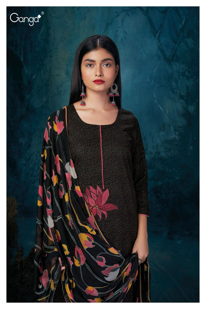 S2072-Abcd Taryn Ganga Pashmina Suits