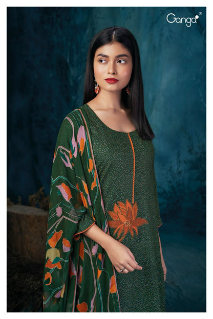 S2072-Abcd Taryn Ganga Pashmina Suits