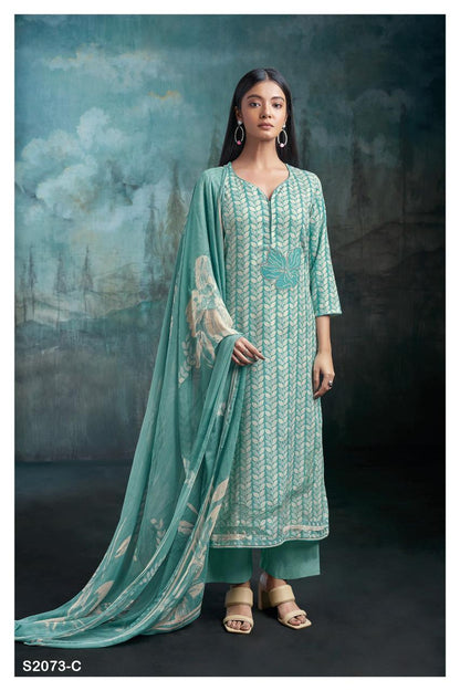 S2073-Abcd Skylar Ganga Pashmina Suits