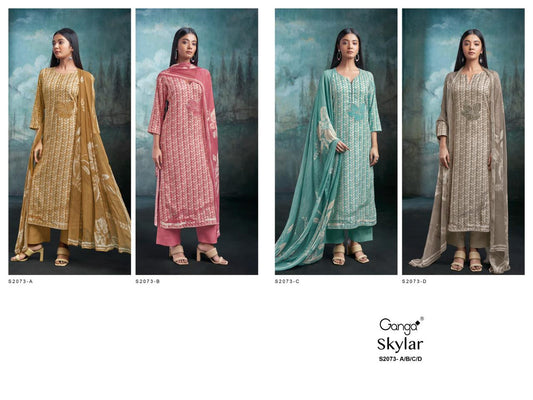 S2073-Abcd Skylar Ganga Pashmina Suits