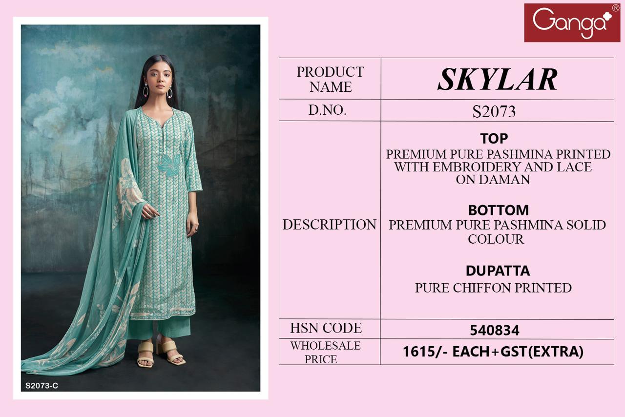 S2073-Abcd Skylar Ganga Pashmina Suits