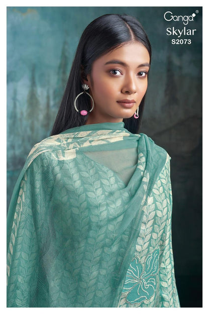 S2073-Abcd Skylar Ganga Pashmina Suits
