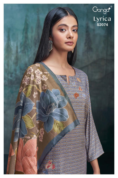 S2074-Abcd Lyrica Ganga Pashmina Suits