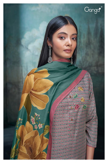 S2074-Abcd Lyrica Ganga Pashmina Suits