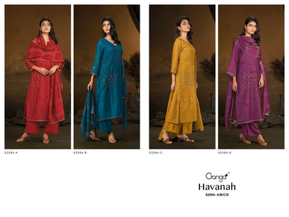 2084 Havanah Ganga Wool Pashmina Suits