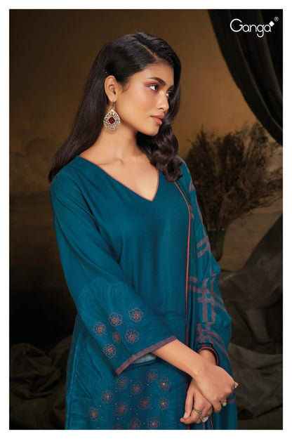 2084 Havanah Ganga Wool Pashmina Suits