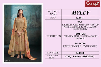 S2087-Abcd Myley Ganga Pashmina Suits