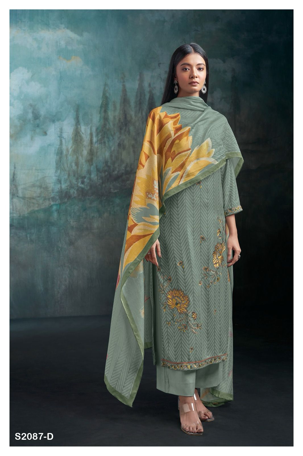 S2087-Abcd Myley Ganga Pashmina Suits