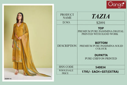 S2091-Abcd Tazia Ganga Pashmina Suits