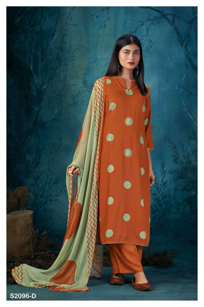 S2096-Abcd Tristan Ganga Pashmina Suits