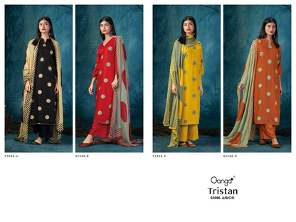 S2096-Abcd Tristan Ganga Pashmina Suits