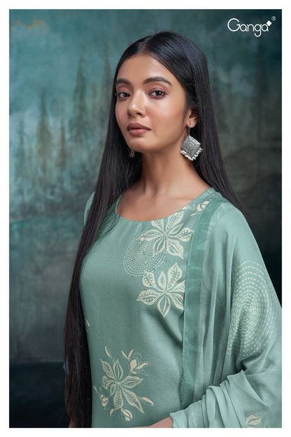 S2131-Abcd Rafqa Ganga Pashmina Suits