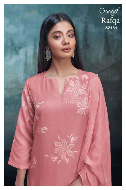 S2131-Abcd Rafqa Ganga Pashmina Suits