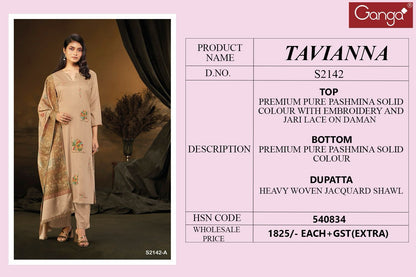 S2142-Ab Tavianna Ganga Pashmina Suits
