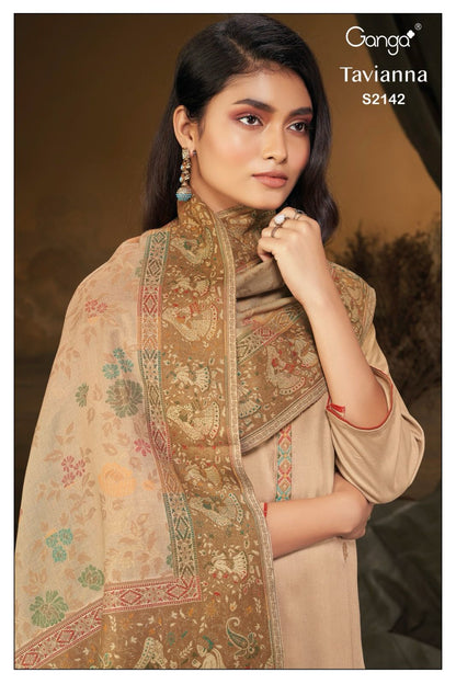 S2142-Ab Tavianna Ganga Pashmina Suits