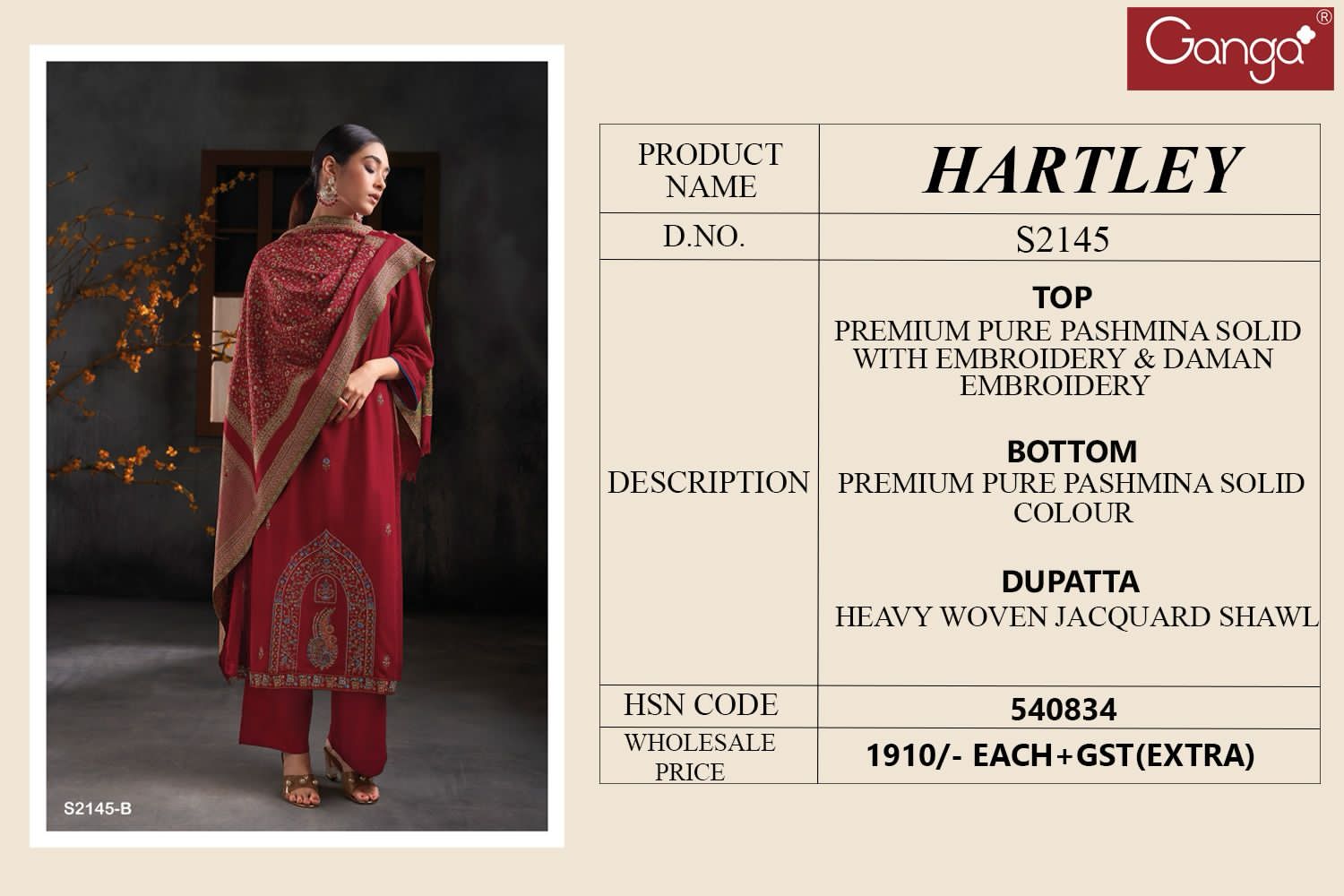 S2145-Ab Hartley Ganga Pashmina Suits
