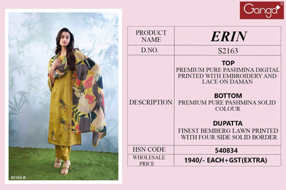 S2163-Abcd Erin Ganga Pashmina Suits
