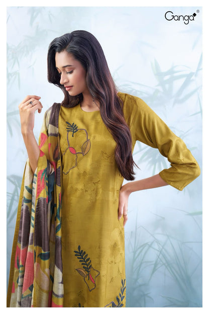 S2163-Abcd Erin Ganga Pashmina Suits