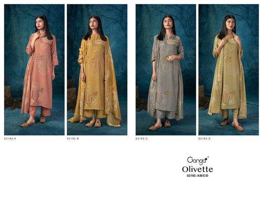 S2192-Abcd Olivette Ganga Pashmina Suits