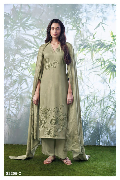 S2205-Abcd Audrey Ganga Pashmina Suits