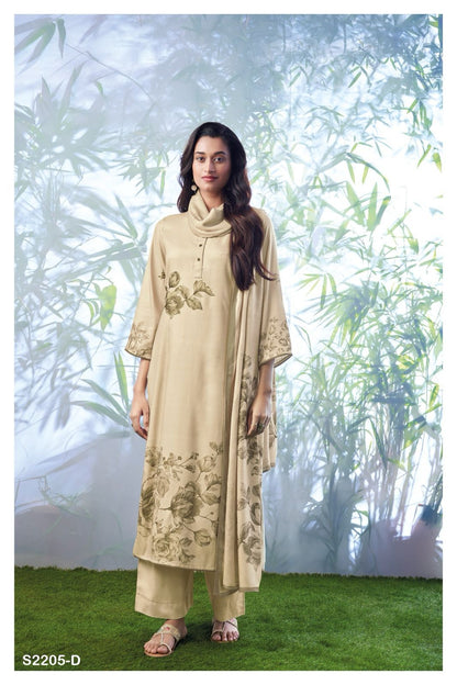 S2205-Abcd Audrey Ganga Pashmina Suits