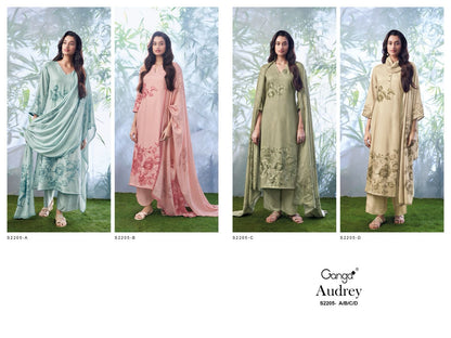 S2205-Abcd Audrey Ganga Pashmina Suits