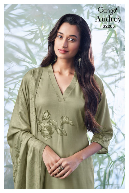 S2205-Abcd Audrey Ganga Pashmina Suits