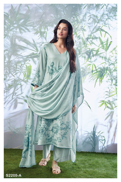 S2205-Abcd Audrey Ganga Pashmina Suits