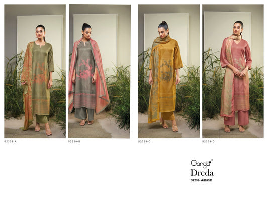 S2239-Abcd Dreda Ganga Pashmina Suits