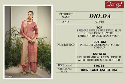 S2239-Abcd Dreda Ganga Pashmina Suits
