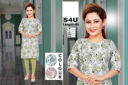 S4U-B Zoya Rayon Knee Length Kurtis