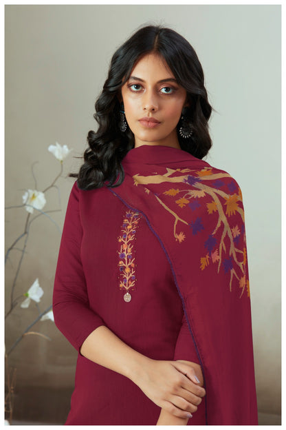 S834-Afghij Alva Ganga Silk Plazzo Style Suits