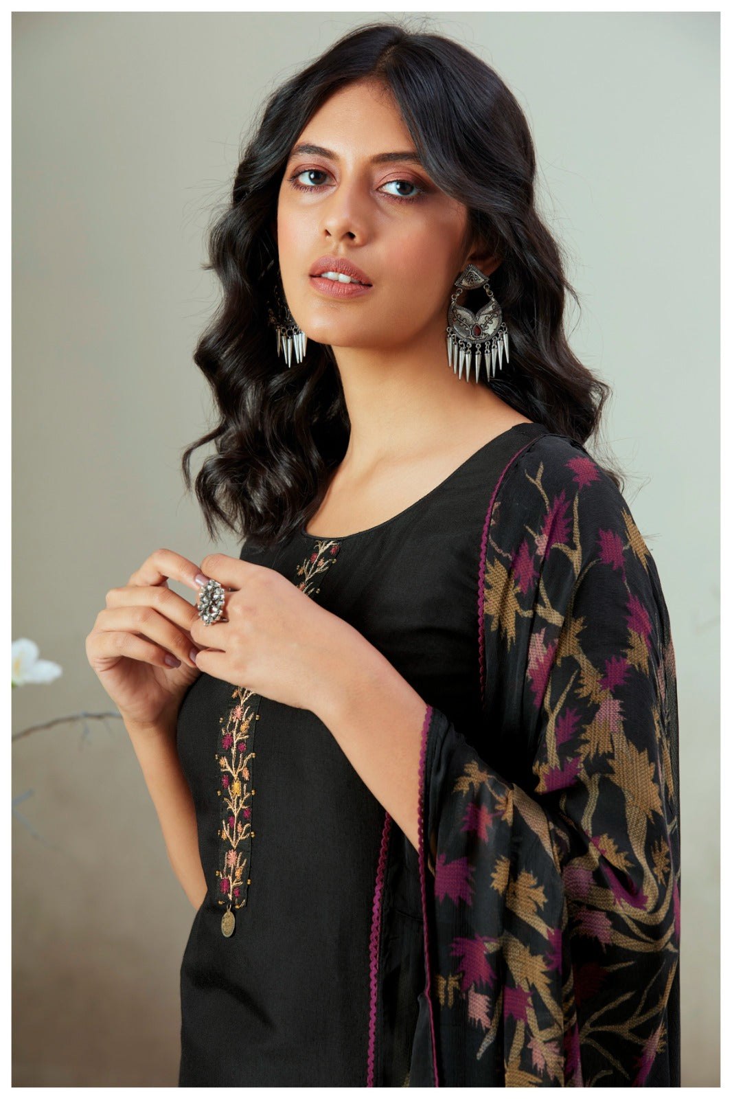 S834-Afghij Alva Ganga Silk Plazzo Style Suits