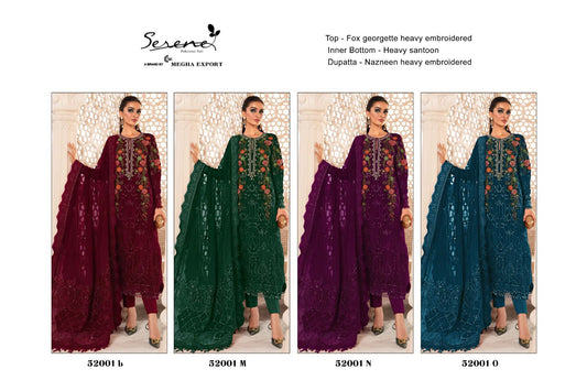 S 52001 L To O Serine Georgette Pakistani Salwar Suits