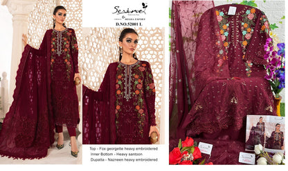 S 52001 L To O Serine Georgette Pakistani Salwar Suits