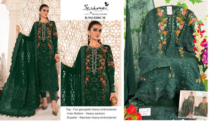 S 52001 L To O Serine Georgette Pakistani Salwar Suits