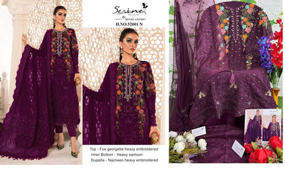 S 52001 L To O Serine Georgette Pakistani Salwar Suits