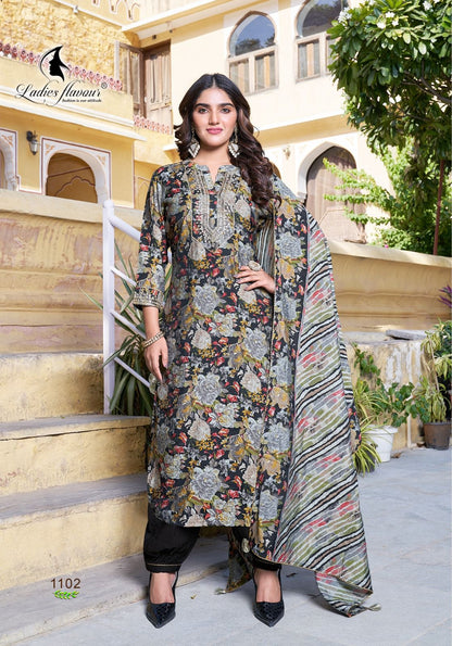 Saachi Ladies Flavour Chanderi Afghani Readymade Suit