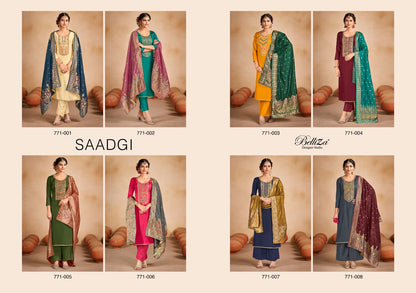 Saadgi Belliza Designer Studio Jaam Cotton Pant Style Suits